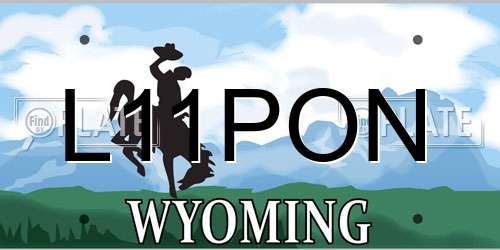 L11PON Wyoming License Plate