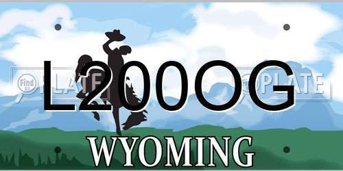 L200OG Wyoming License Plate