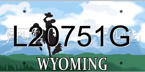 L20751G Wyoming License Plate