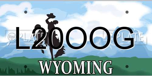 L20OOG Wyoming License Plate