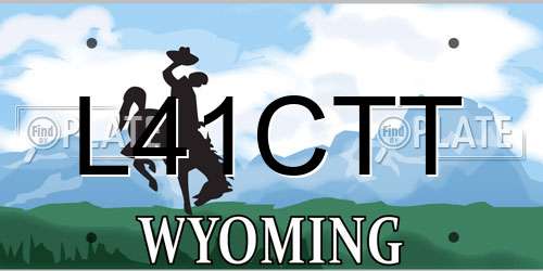 L41CTT Wyoming License Plate