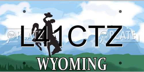 L41CTZ Wyoming License Plate