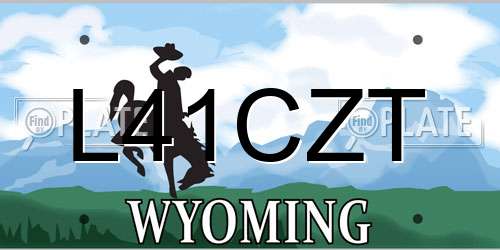 L41CZT Wyoming License Plate
