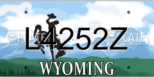 L4252Z Wyoming License Plate