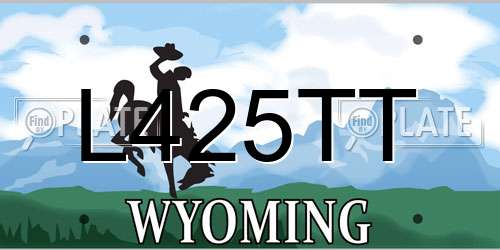 L425TT Wyoming License Plate