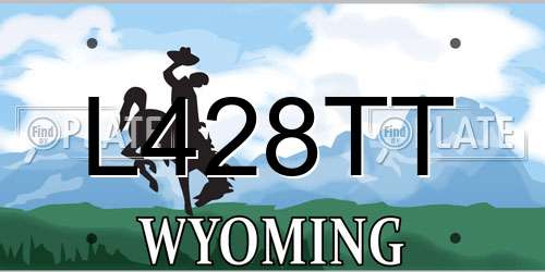 L428TT Wyoming License Plate