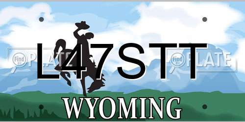 L47STT Wyoming License Plate