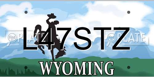 L47STZ Wyoming License Plate