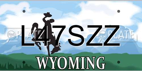 L47SZZ Wyoming License Plate