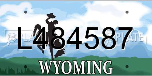 L484587 Wyoming License Plate