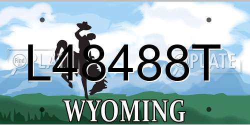 L48488T Wyoming License Plate