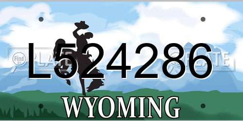 L524286 Wyoming License Plate