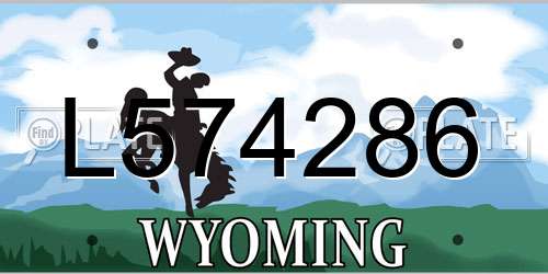 L574286 Wyoming License Plate