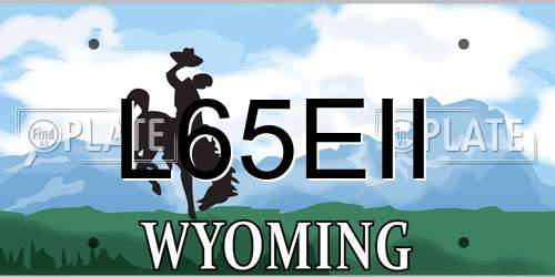 L65EII Wyoming License Plate