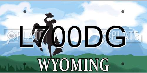 L700DG Wyoming License Plate