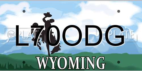 L70ODG Wyoming License Plate