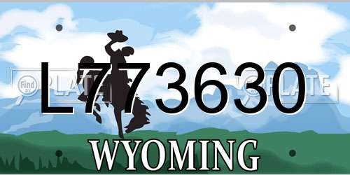 L773630 Wyoming License Plate