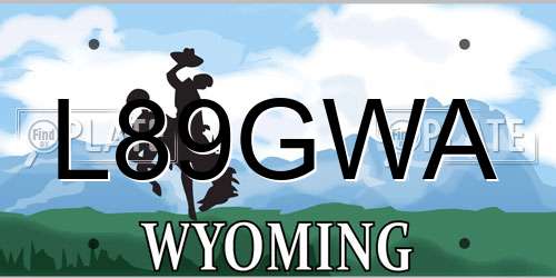 L89GWA Wyoming License Plate
