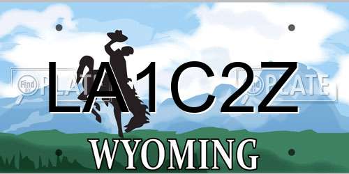 LA1C2Z Wyoming License Plate