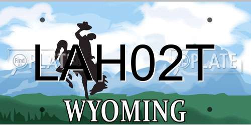 LAH02T Wyoming License Plate