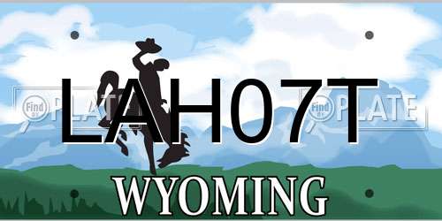 LAH07T Wyoming License Plate