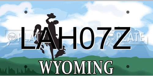 LAH07Z Wyoming License Plate
