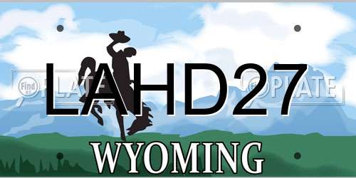 LAHD27 Wyoming License Plate