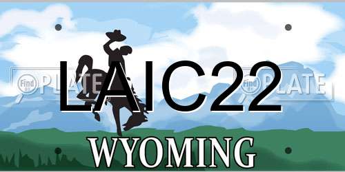 LAIC22 Wyoming License Plate