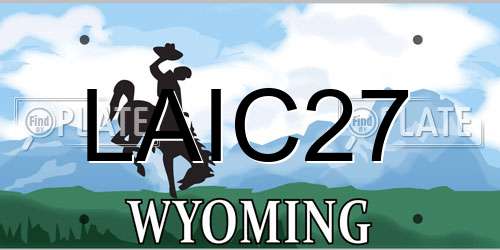 LAIC27 Wyoming License Plate