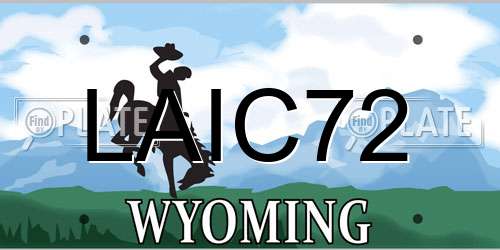 LAIC72 Wyoming License Plate