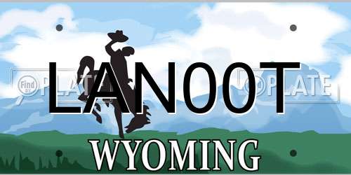 LAN00T Wyoming License Plate