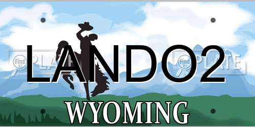 LANDO2 Wyoming License Plate