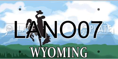 LANO07 Wyoming License Plate