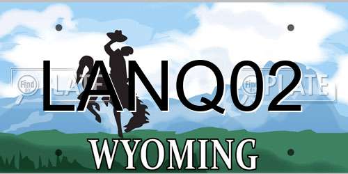LANQ02 Wyoming License Plate