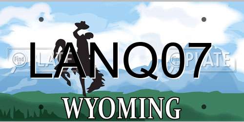 LANQ07 Wyoming License Plate