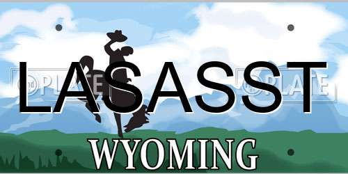LASASST Wyoming License Plate