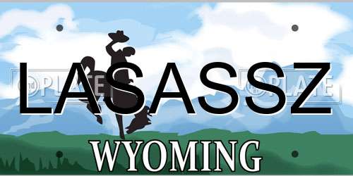 LASASSZ Wyoming License Plate