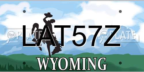 LAT57Z Wyoming License Plate