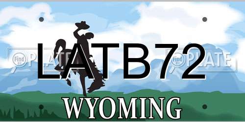 LATB72 Wyoming License Plate