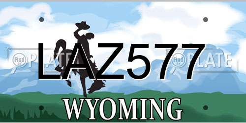 LAZ577 Wyoming License Plate
