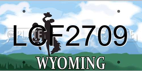 LCF2709 Wyoming License Plate