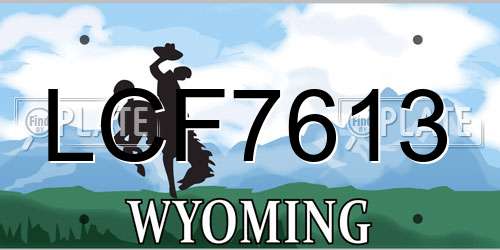 LCF7613 Wyoming License Plate