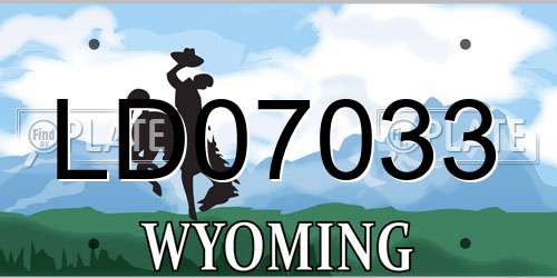 LD07033 Wyoming License Plate