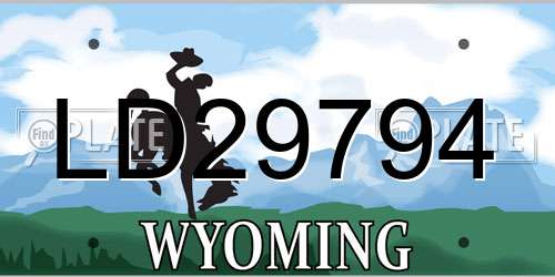 LD29794 Wyoming License Plate