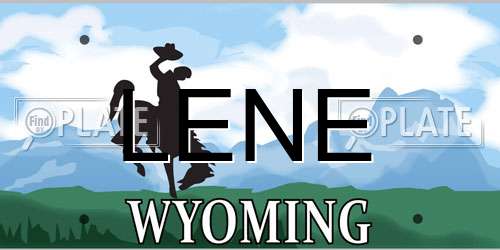LENE Wyoming License Plate