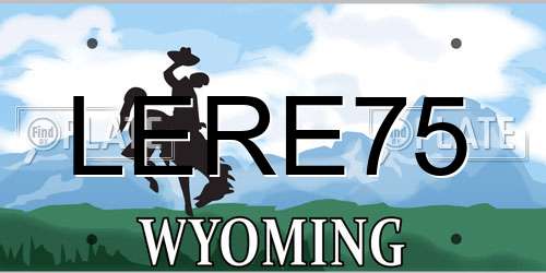 LERE75 Wyoming License Plate