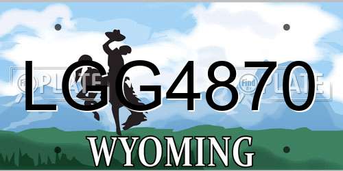 LGG4870 Wyoming License Plate