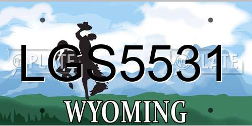 LGS5531 Wyoming License Plate