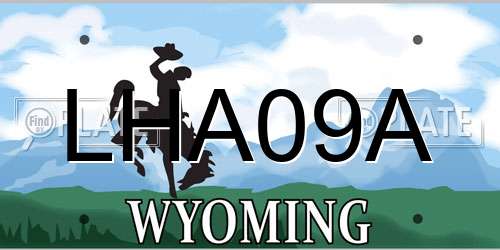 LHA09A Wyoming License Plate