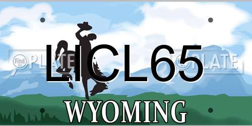 LICL65 Wyoming License Plate